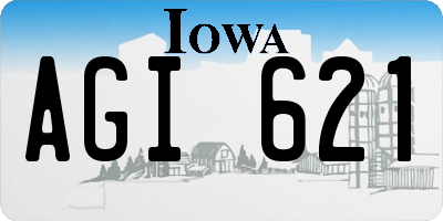 IA license plate AGI621