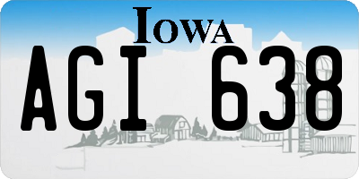IA license plate AGI638