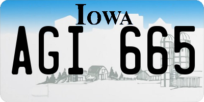 IA license plate AGI665