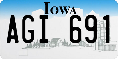 IA license plate AGI691