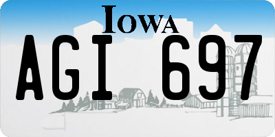 IA license plate AGI697