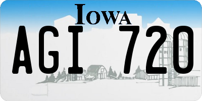 IA license plate AGI720