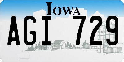 IA license plate AGI729