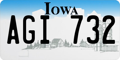 IA license plate AGI732