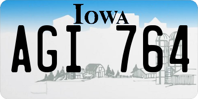 IA license plate AGI764
