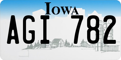 IA license plate AGI782