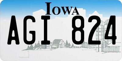 IA license plate AGI824