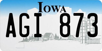 IA license plate AGI873