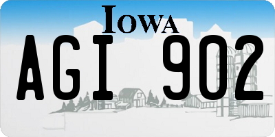 IA license plate AGI902