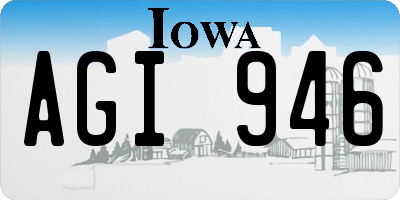 IA license plate AGI946