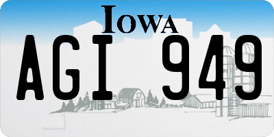 IA license plate AGI949