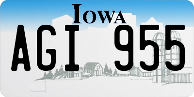 IA license plate AGI955