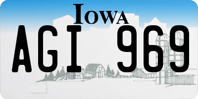 IA license plate AGI969
