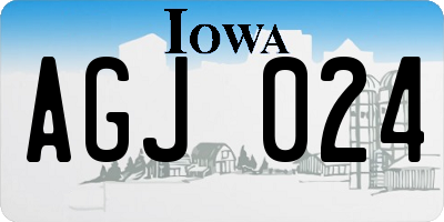 IA license plate AGJ024