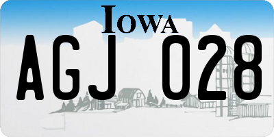 IA license plate AGJ028