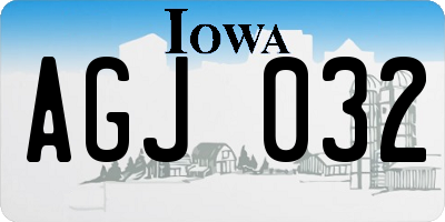 IA license plate AGJ032