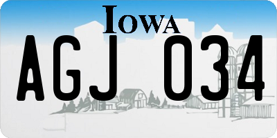 IA license plate AGJ034