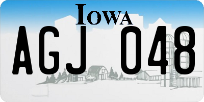 IA license plate AGJ048
