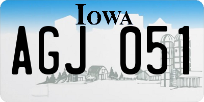 IA license plate AGJ051