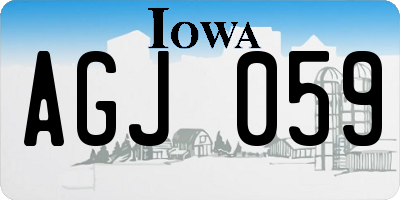 IA license plate AGJ059