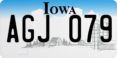 IA license plate AGJ079