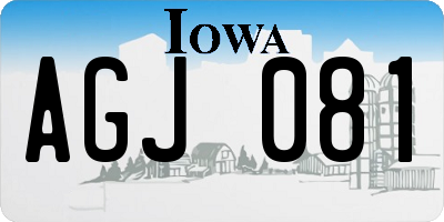 IA license plate AGJ081