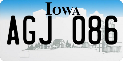 IA license plate AGJ086