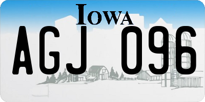 IA license plate AGJ096