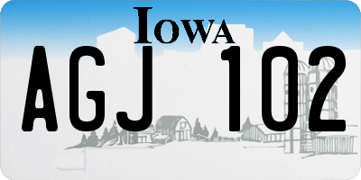 IA license plate AGJ102