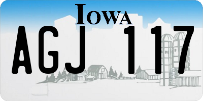 IA license plate AGJ117