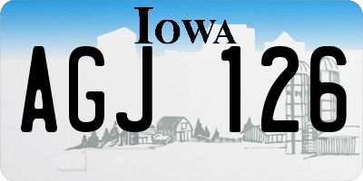 IA license plate AGJ126