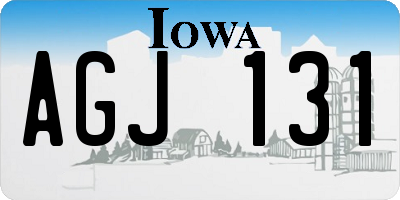 IA license plate AGJ131