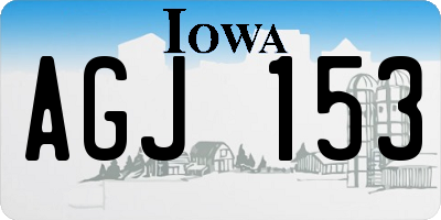 IA license plate AGJ153