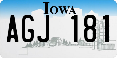 IA license plate AGJ181