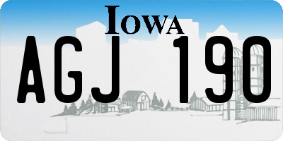 IA license plate AGJ190