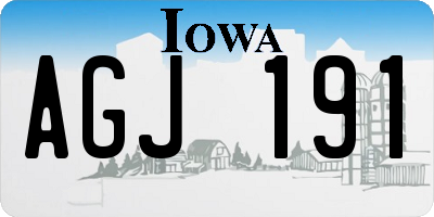 IA license plate AGJ191