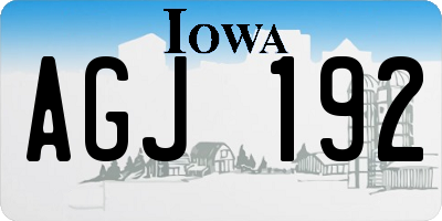 IA license plate AGJ192