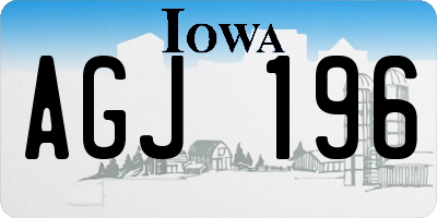 IA license plate AGJ196