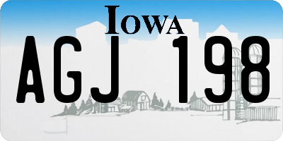 IA license plate AGJ198