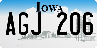 IA license plate AGJ206