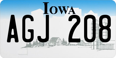 IA license plate AGJ208