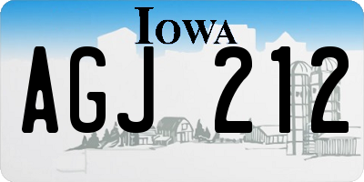 IA license plate AGJ212