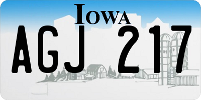 IA license plate AGJ217