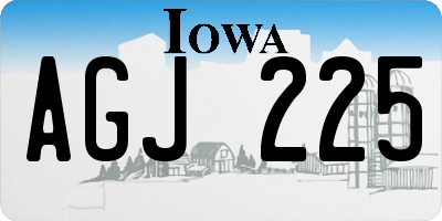 IA license plate AGJ225