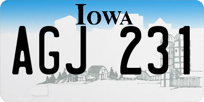 IA license plate AGJ231