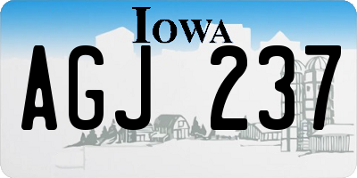 IA license plate AGJ237