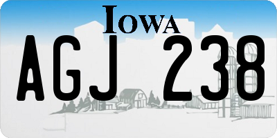 IA license plate AGJ238