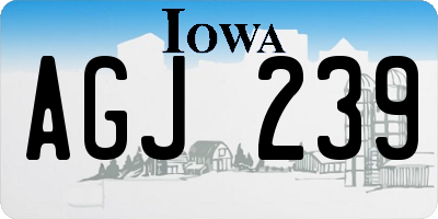 IA license plate AGJ239