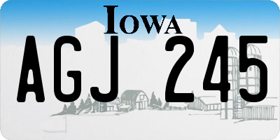 IA license plate AGJ245