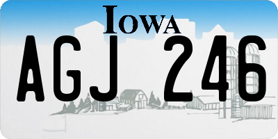IA license plate AGJ246